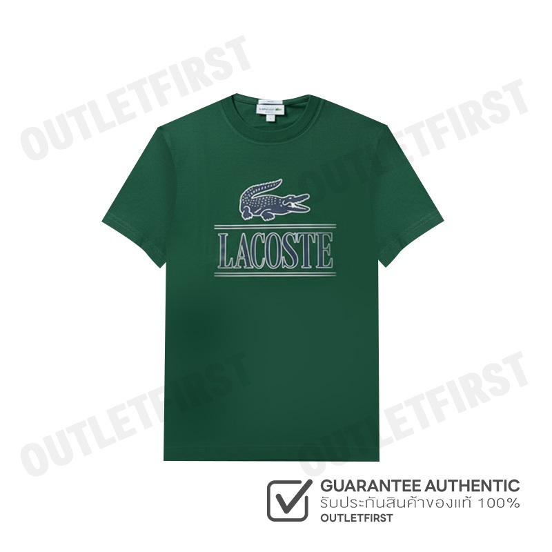 LACOSTE รุ่น MEN'S REGULAR FIT SIGNATURE PRINT T-SHIRT CODE: TH6403 10 132 เสื้อยืดคอกลมผู้ชาย เสื้อ
