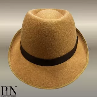 หมวกผู้ชาย Fedora ปีกสั้น ลุคสุภาพ ใส่ทำงาน/เที่ยว เท่ วินเทจ ปรับขนาดได้