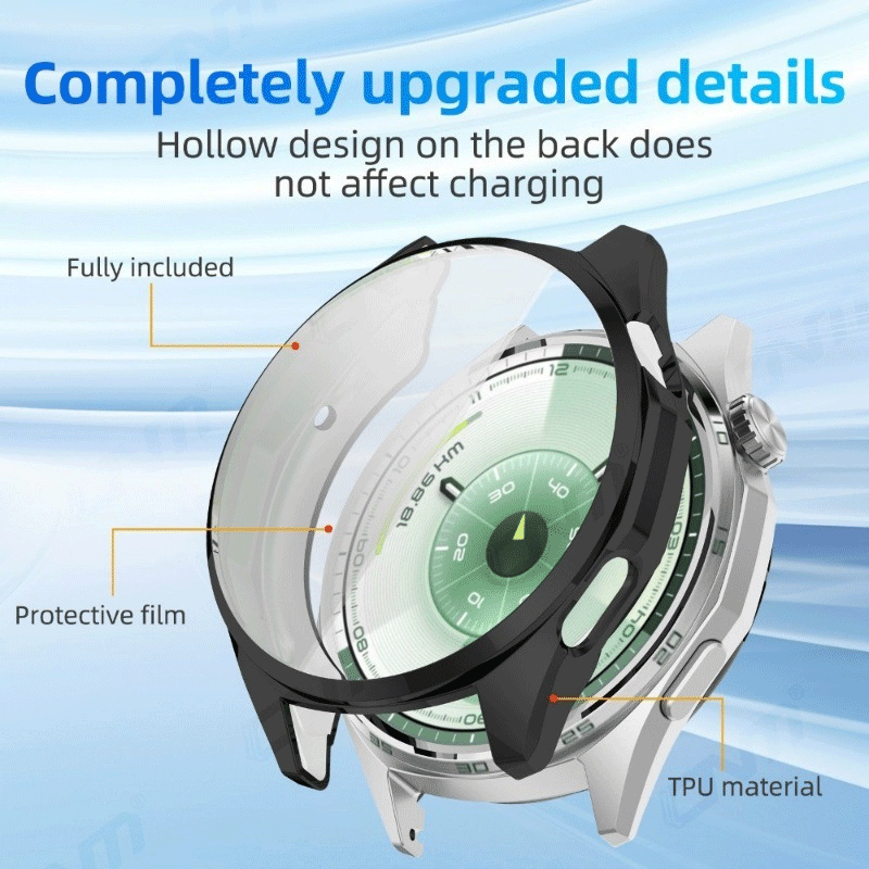 เคส TPU สำหรับ Huawei Watch GT6 เคสป้องกันพร้อมฟิล์มกันรอยรอบด้านและฝาครอบกันกระแทก - รูปที่ 5