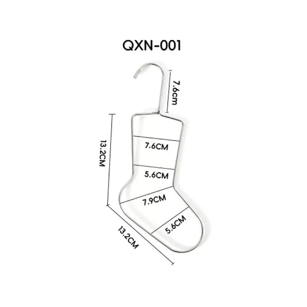 ไม้แขวนถุงเท้า สแตนเลส หุ่นโชว์ถุงเท้า มี6ไซค์
