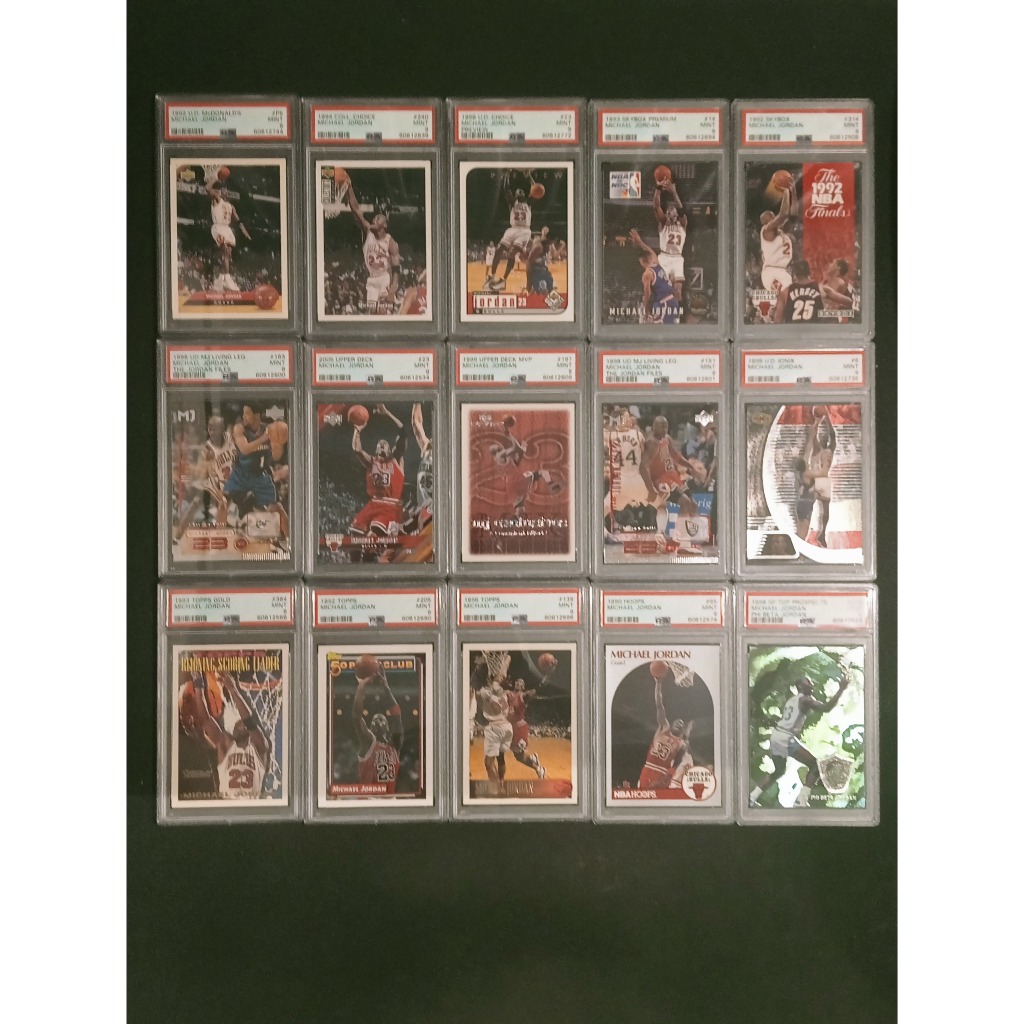 Michael Jordan 15 Cards Lot All PSA 9