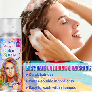 พร้อมส่ง สเปรย์สีผมขนาด 120 มล. สเปรย์สีผม ชั่วคราว สระล้างออกง่าย สีติดทน เปลี่ยนสีผมแบบใช้แล้วทิ้ง