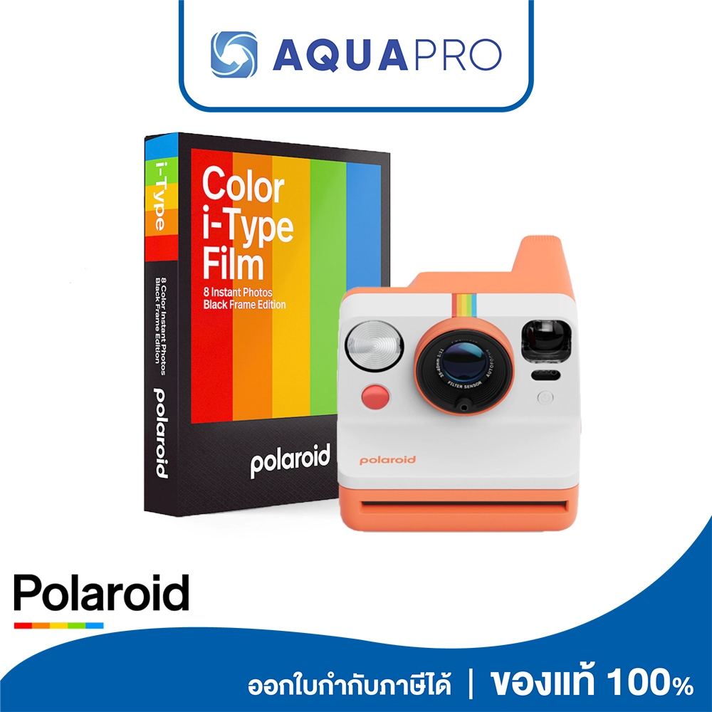 Polaroid Now Generation 3 Pebble + Polaroid Color i-Type Film Black Frame Edition 8  ประกันศูนย์ไทย
