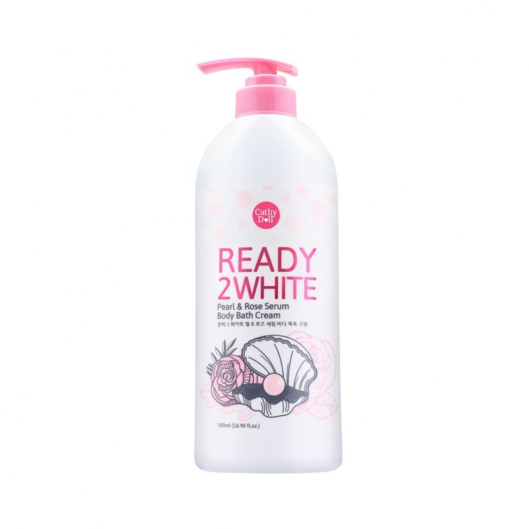 Cathy Doll เพิร์ลแอนด์โรสเซรั่มบอดี้บาธครีม 500ml