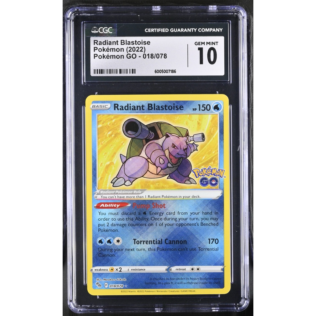 CGC 10: Radiant Blastoise #18 Pokemon Go