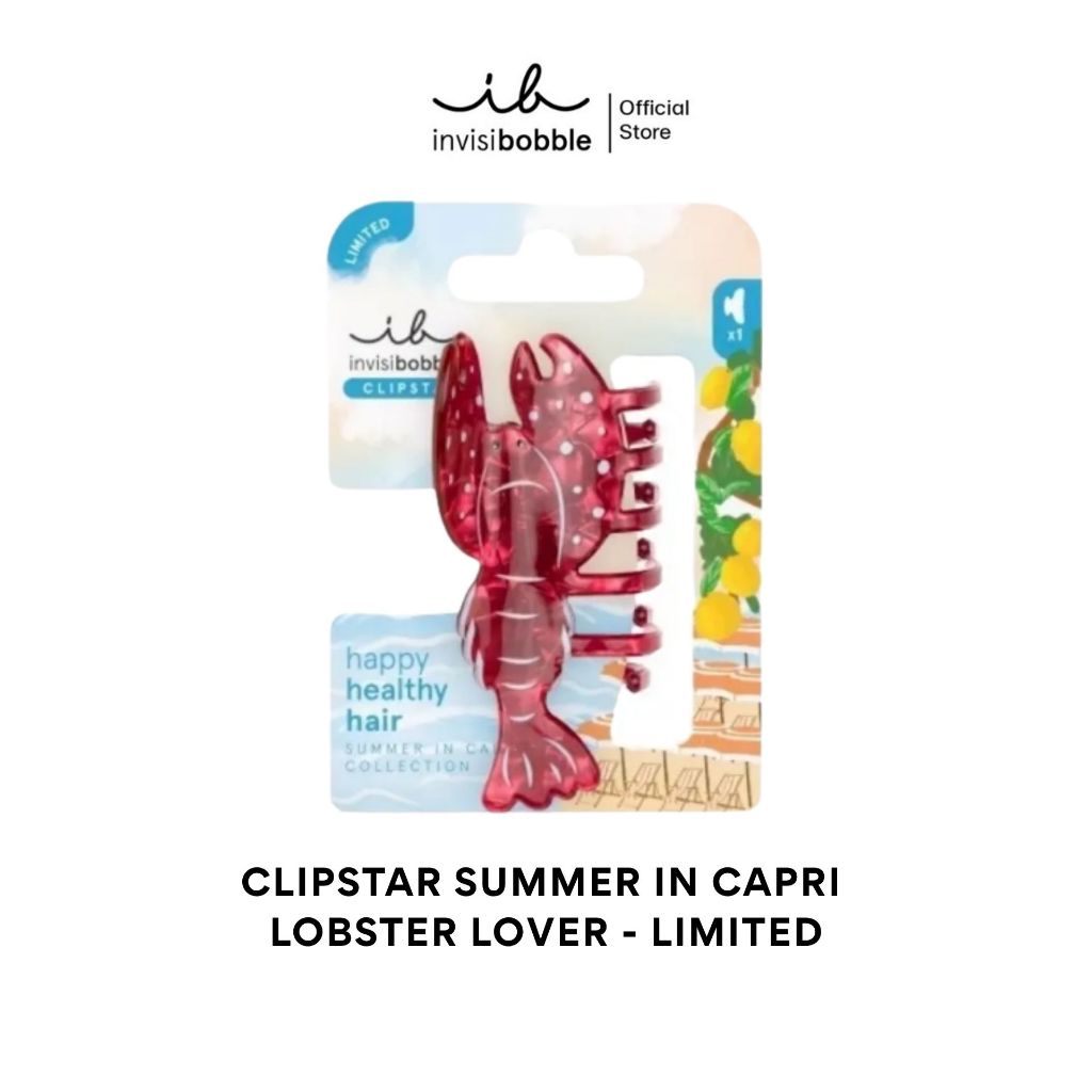 invisibobble กิ๊บหนีบผม กิ๊บติดผม ถนอมเส้นผม รุ่น Clipstar Summer in Capri Lobster Lover - Limited (1 กล่องบรรจุ 1 ชิ้น)