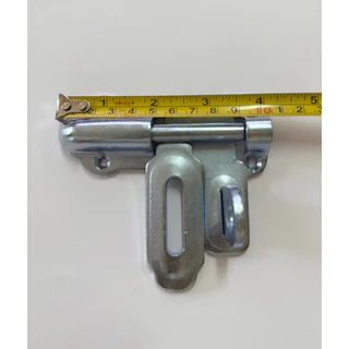 AP กลอนประตูเหล็กขนาด 4"x9mm เหมาะสำหรับประตูเหล็กประตูไม้ ตู้เก็บของ กรงสัตว์ พร้อมสกรูยึด (4" door latch)