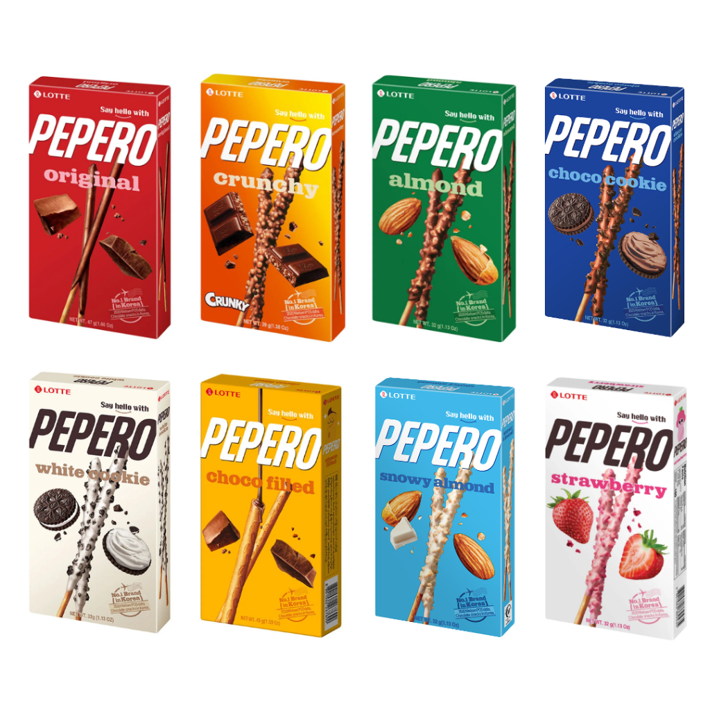 Pepero ล็อตเต้ บิสกิตแท่งเคลือบ 32 ก.
