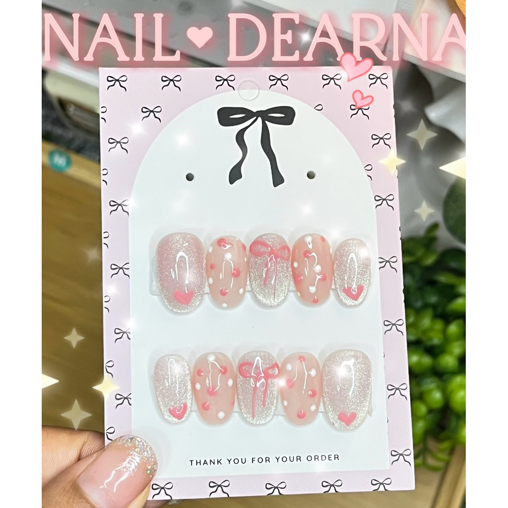 เล็บปลอมพร้อมติดแท้ 100% สามารถแจ้งไซส์และทรงได้ในแชทนะคะ