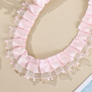 Macraft ลูกไม้ระบาย ผ้า 2 ชั้น ผ้าซาติน หลายสี เนื้อนุ่ม 4 C…