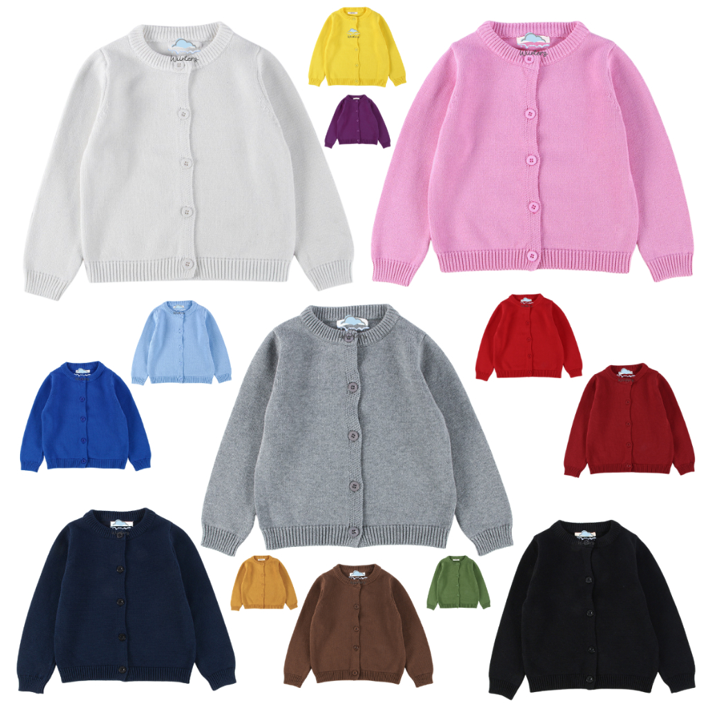 [ Kid's Smart Cardigan ] 15 สี l เสื้อโค้ทเด็ก แจ๊คเก็ต เสื้อกันหนาวเด็ก ผ้าหนา นุ่ม มีกระดุม