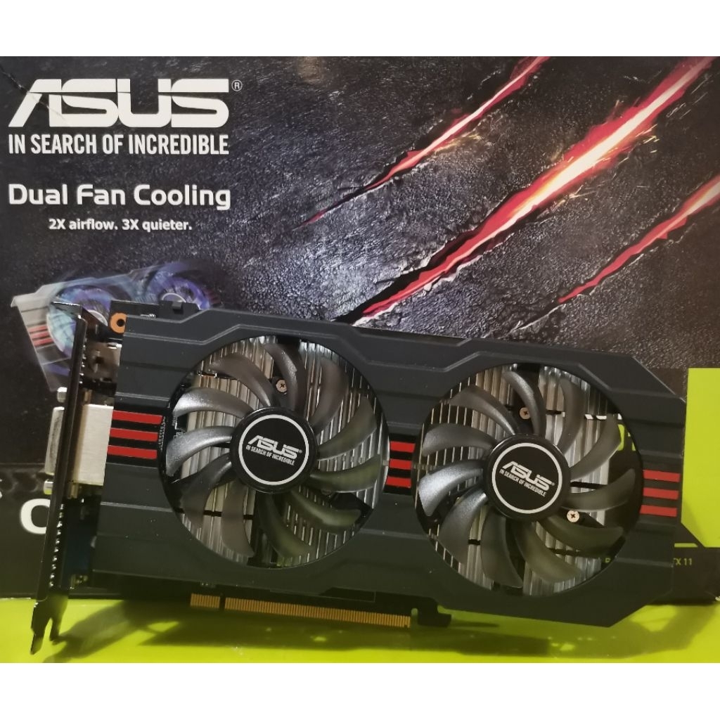 การ์ดจอ ASUS รุ่น NVIDIA GeForce GTX 750 TI 2GB DDR5 ต่อไฟเพิ่ม 6 pin (no box) มือสอง ไม่มีกล่อง