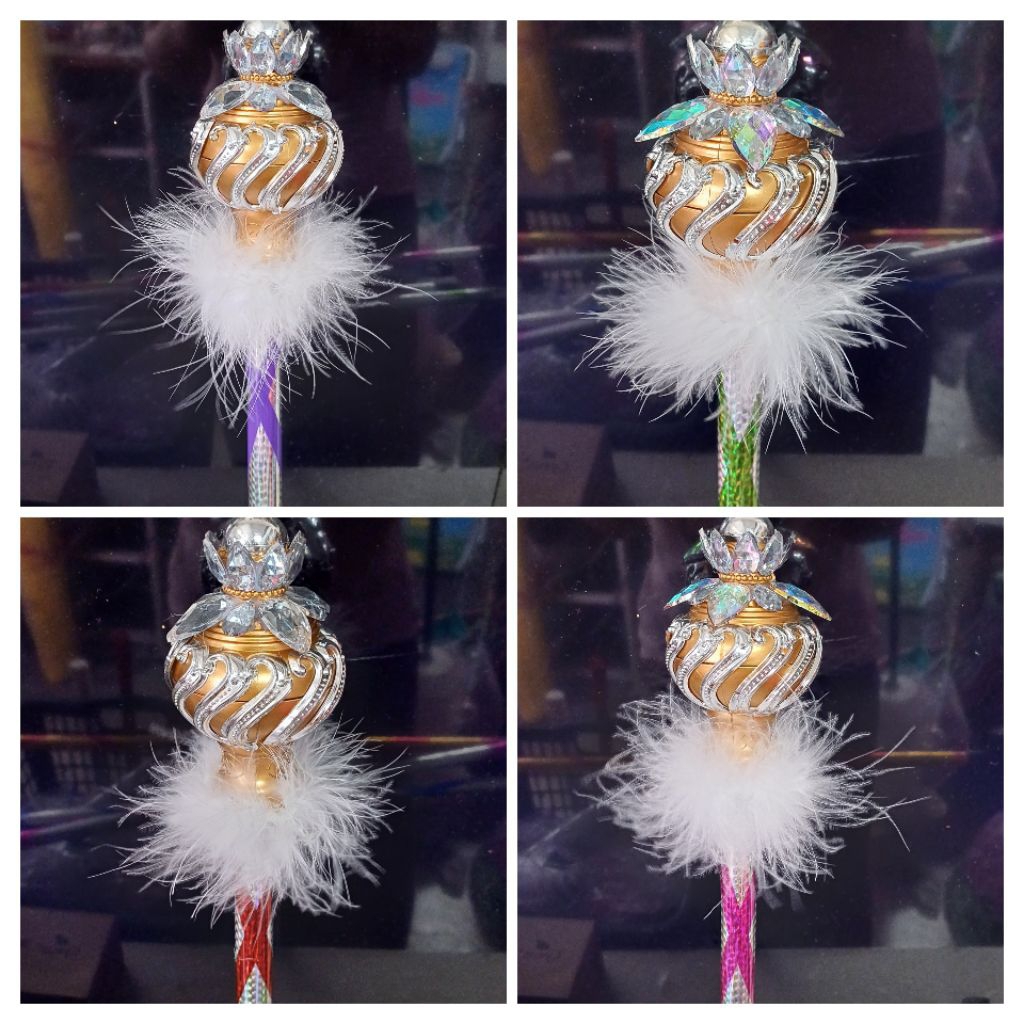 ไม้ค​ฑา​ ดรัมเ​ม​เยอร์​ ตกแต่งหัวเพชร90​ cm.