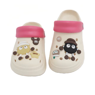 รองเท้าแตะพื้นหนารองเท้าแตะนุ่มกันลื่น Girls' sandals ลำลอง​เป็นที่นิยมหัวโตกลางแจ้ง​