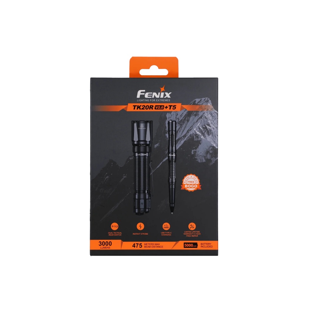 ไฟฉายFENIX TK20R V2.0 สว่าง 3000 LUMENS * โปรแถมปากกา T5 มูลค่า 870บาท