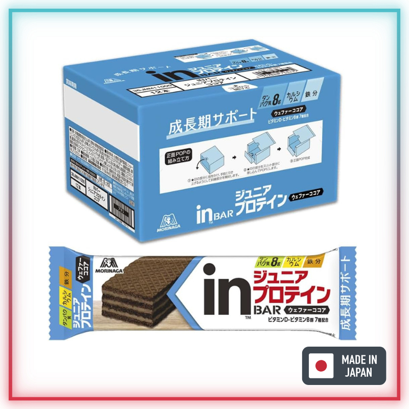 [Morinaga ] Inbar_Protein Bar for Junior / Kids_12 pieces [Direct from Japan]
