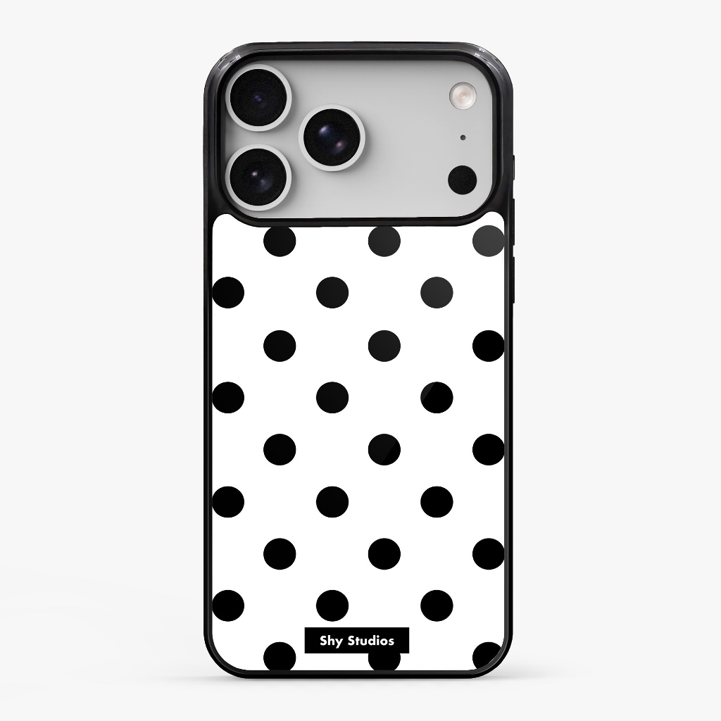 Shy Studios - POLKA DOTS WHITE IPHONE CASE