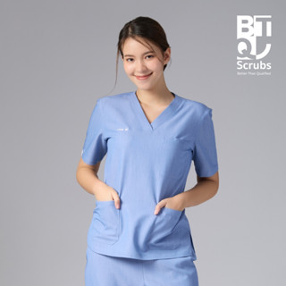 ( ไม่ปักชื่อ ) BTQ Medical Scrub Top - Women - รุ่น Professi…