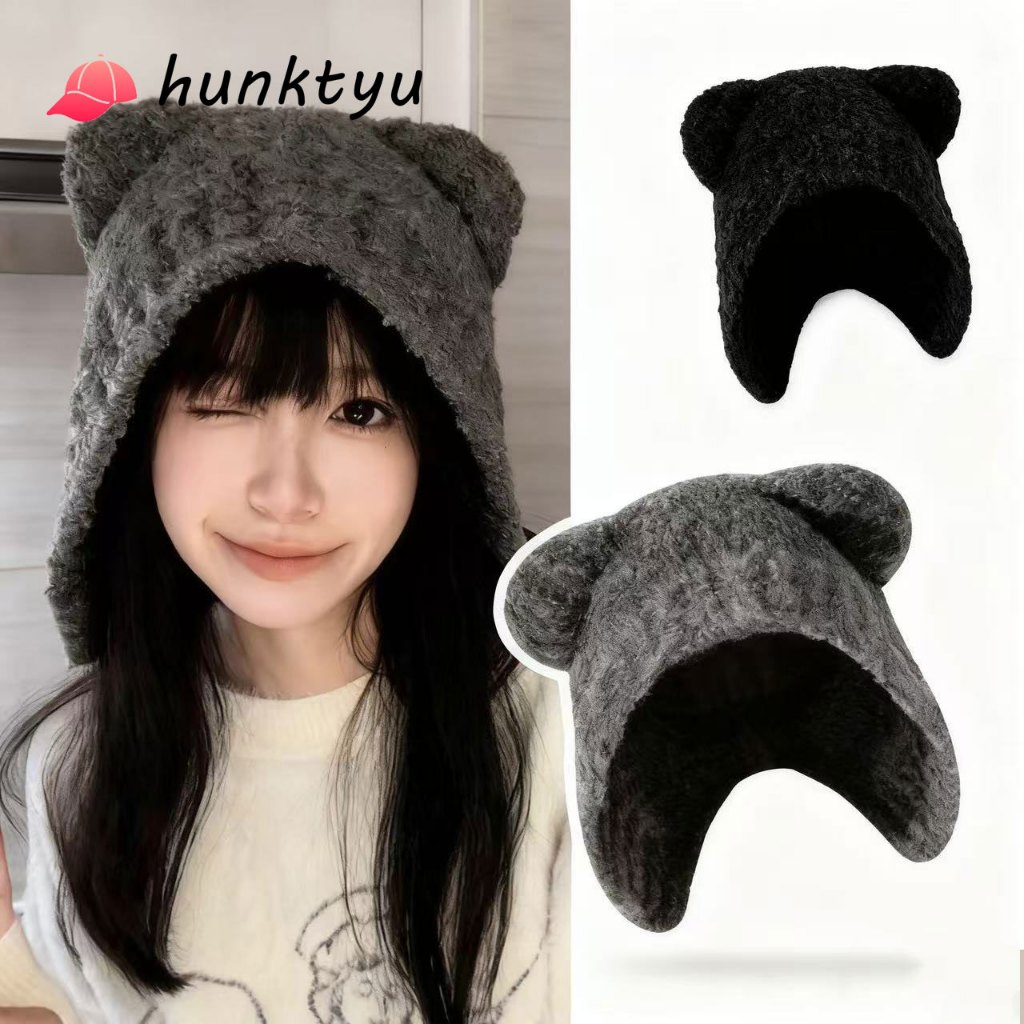 COD💕หมวกไหมพรมขนนุ่ม หวานและน่ารัก หนา อเนกประสงค์ หมวกกันหนาว หมวกไหมพรมอุ่น ผู้หญิง