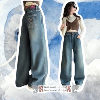 กางเกงยีนส์เด็กผู้หญิง ดีไซน์เกาหลี เนื้อผ้าใส่สบาย ระบายอาก…