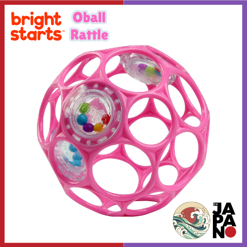 ลูกบอลกระพรวนของเล่นเด็ก Bright Stars Oball Rattle สีชมพู