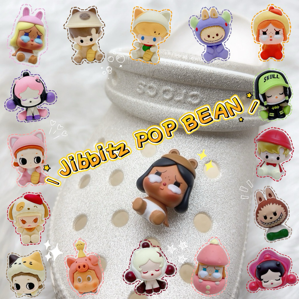 (พร้อมส่งไทย 🇹🇭) POP BEAN JIBBITZ ของแท้ 💯‼️ ติดรองเท้า CROCS