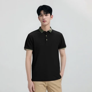B&R เสื้อโปโลผู้ชาย Polo Shirt คอปกแขนสั้น สีตัดต่อ เท่ห์และเรียบง่าย เหมาะสำหรับธุรกิจผู้ใหญ่