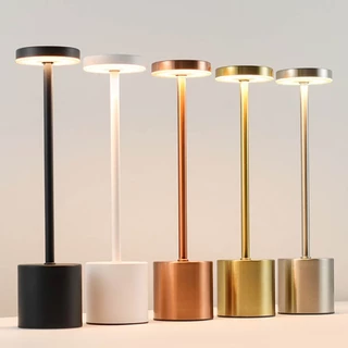 LEDโคมไฟตั้งโต๊ะ โคมไฟ ชาร์จ Usb แบบพกพา โคมไฟทรงแบนสูง 3สี ปรับความสว่างห้องบาร์คาเฟ่โรงแรมการศึกษาห้องนอนไฟกลางคืน