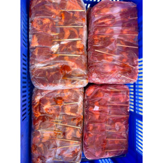 ไก่แดงเสียบไม้ ไก่ย่างแดง 52 ไม้ (ส่งขนส่งแช่เย็น)