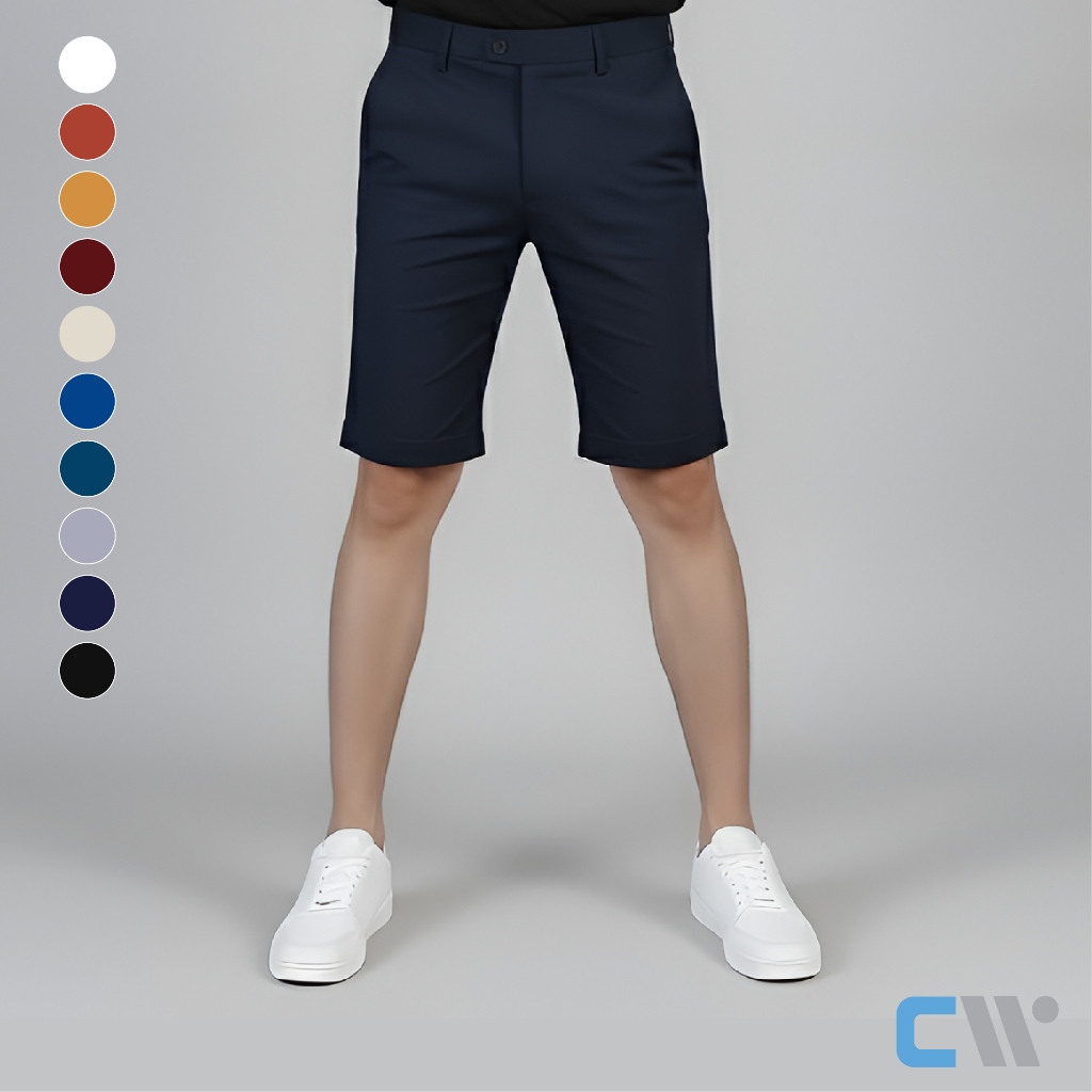 CW Chino Shorts 20" | กางเกงชิโน่ขาสั้นผ้ายืด ทรงสวย 10 สี – คล่องตัว ดูดีทุกลุค [CW-AY]