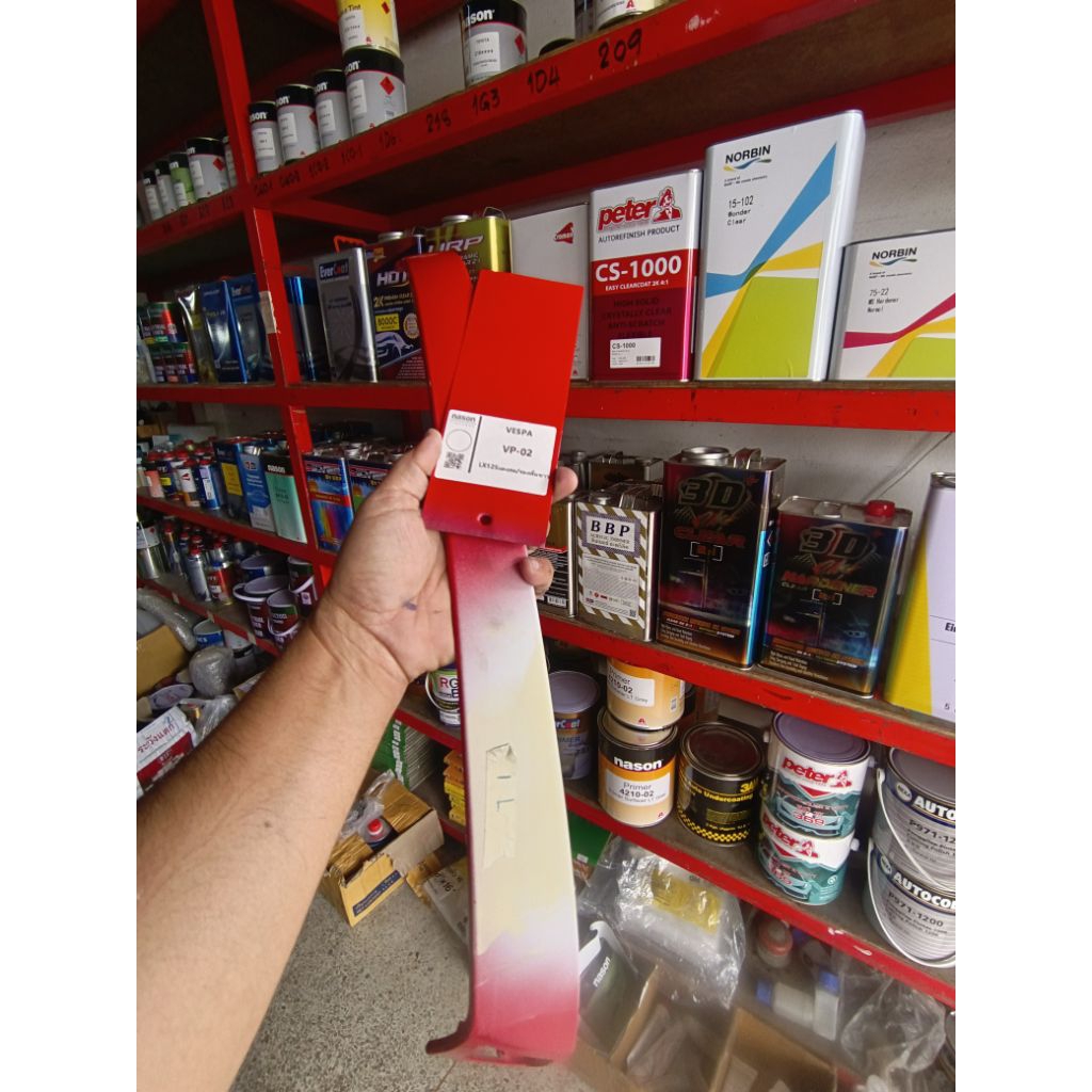 สีพ่นซ่อมรถจักรยานยนต์เวสป้าสีขาว - รูปที่ 5