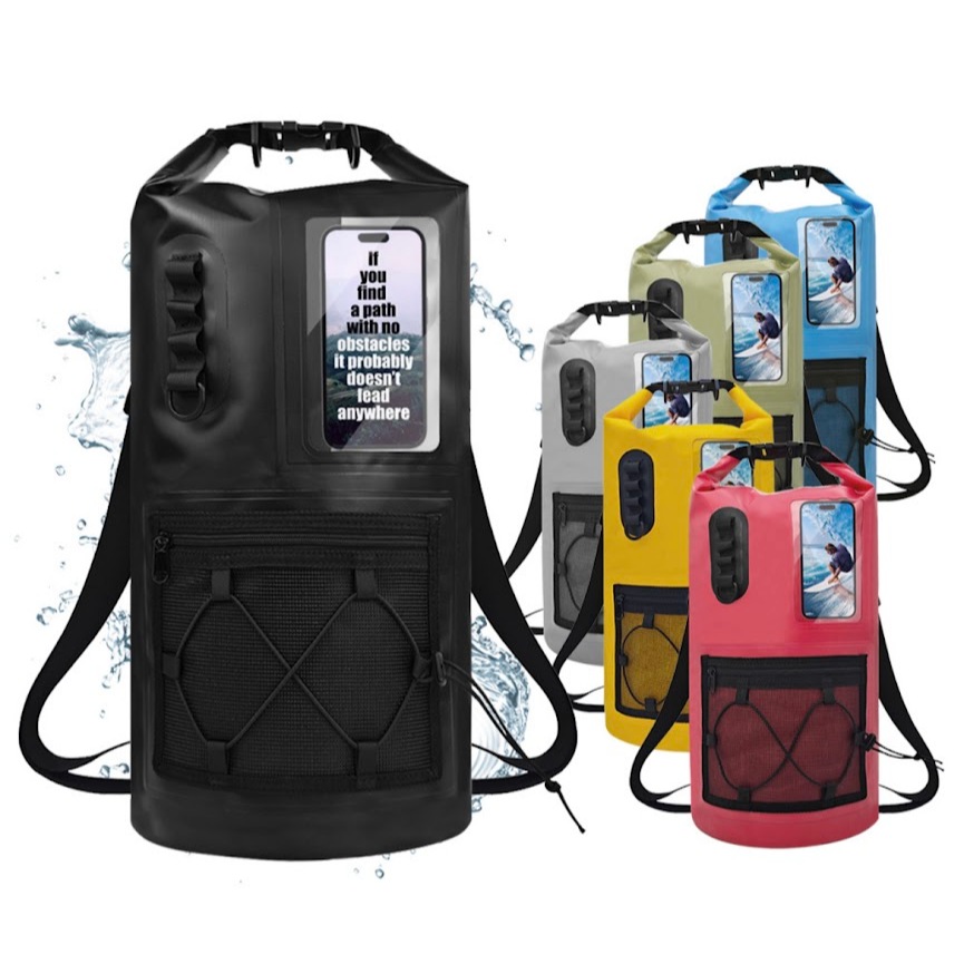 กระเป๋าสะพายไหล่กันน้ํา 20L/30L สําหรับผู้ชายและผู้หญิงท่องกลางแจ้งกิจกรรมน้ําลอยน้ําความจุขนาดใหญ่ม้วนขึ้นกีฬาด้านหลัง