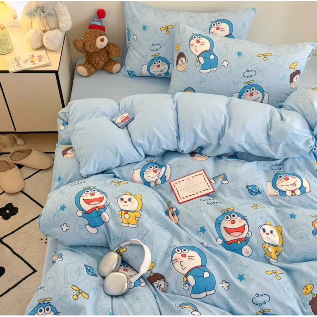 ชุดผ้าปูที่นอน ลายม่อนฟ้า ขนาด 3 5 6 ฟุต ผ้า COTTON 100% thumbnail 4