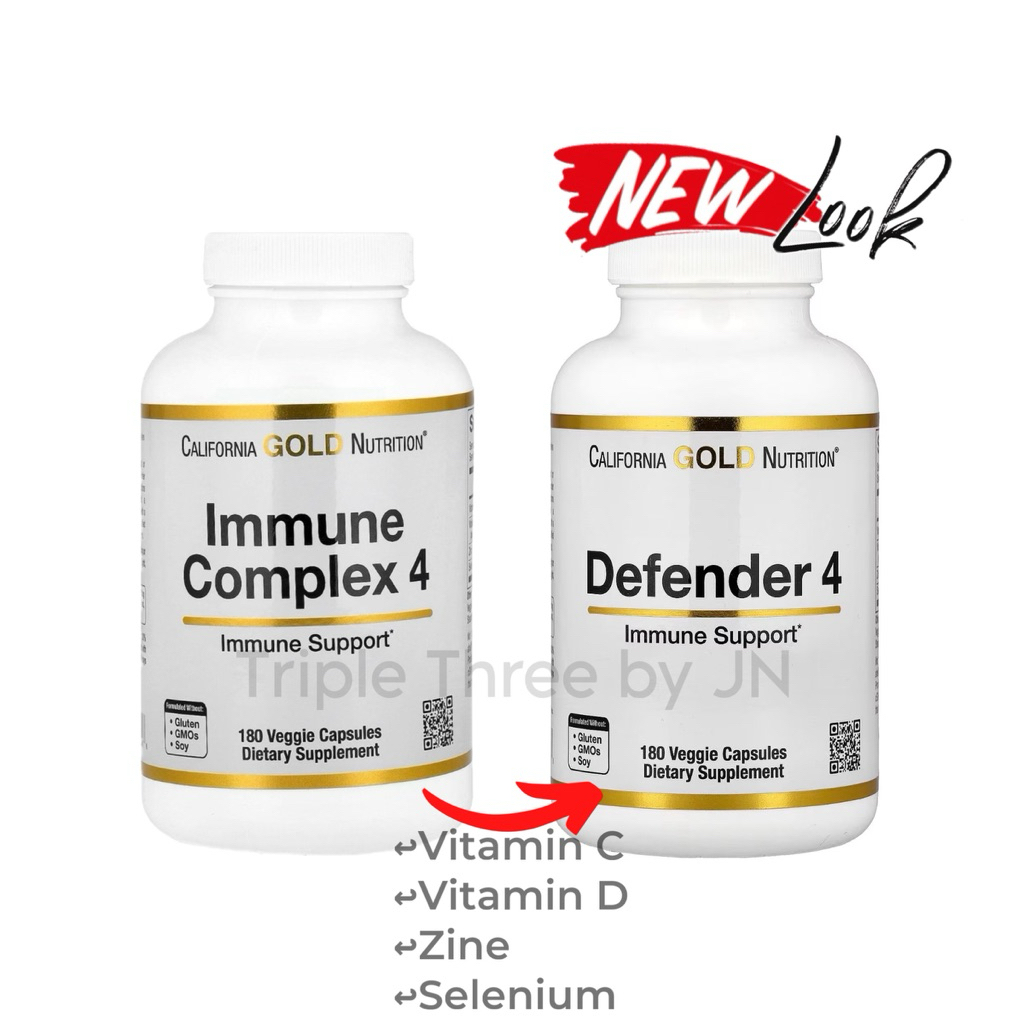 [พร้อมส่ง]🇺🇸California Gold Nutrition Immune Complex 4,วิตามินรวม 4 ชนิด,วิตามินซี 500 มก.(180แคปซูล)