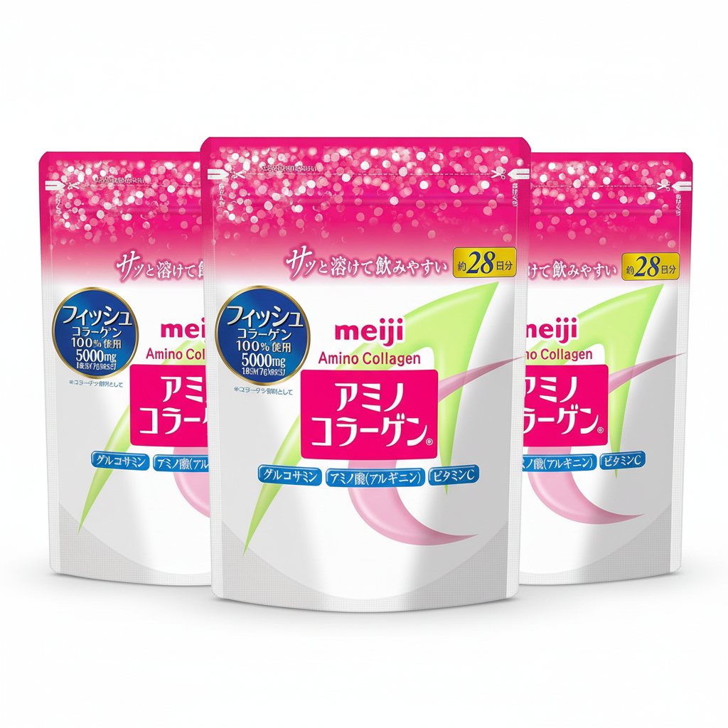 Meiji Amino Collagen Refill 196g คอลลาเจนญี่ปุ่นแบบรีฟิล 28 วัน