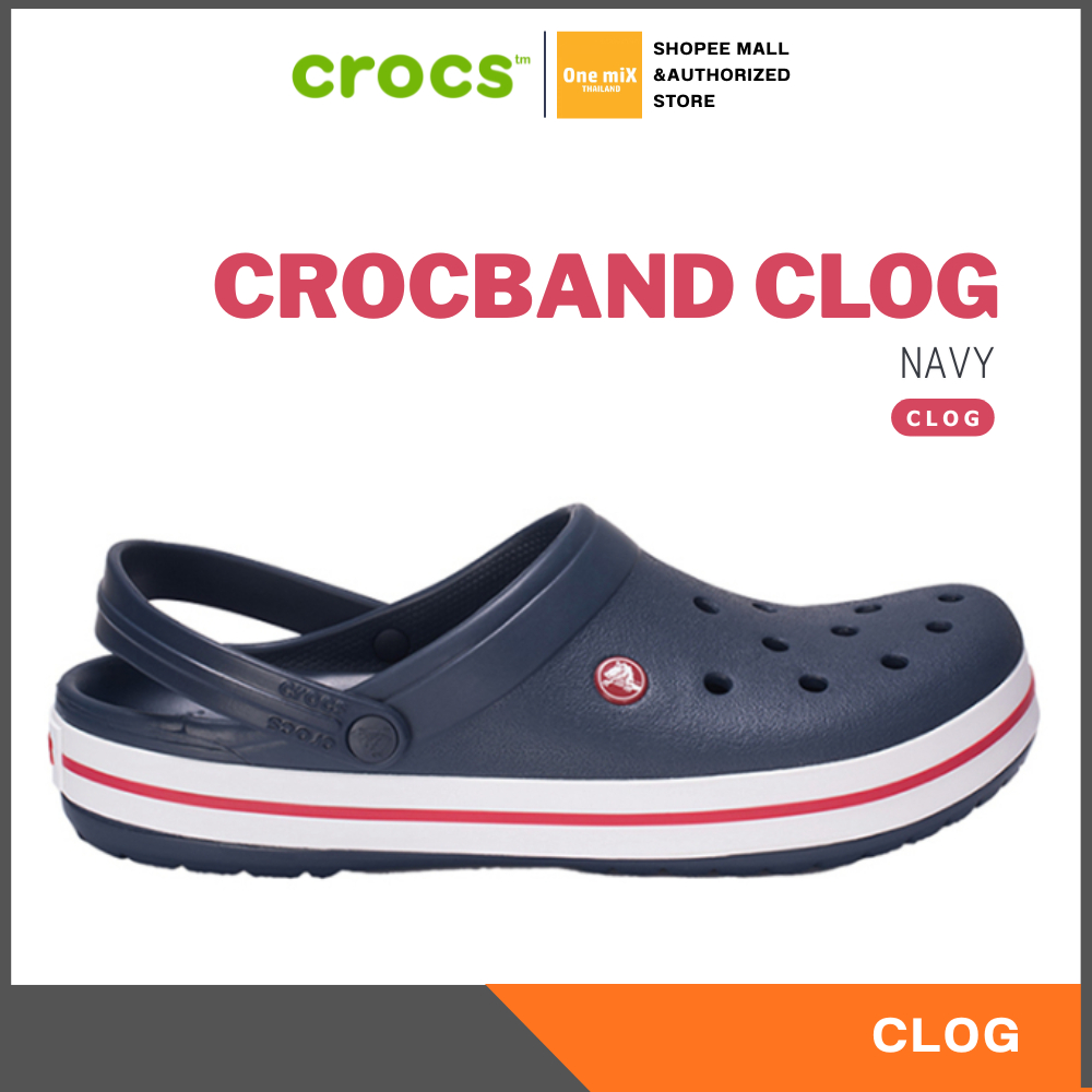 CROCS Crocband Clog Sandals (Navy) รองเท้าแตะ คร็อคส์ แท้ รุ่นฮิต ได้ทั้งชายหญิง รองเท้าเพื่อสุขภาพ
