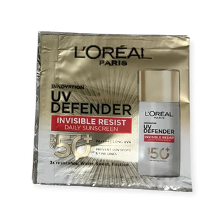 กันแดด ลอรีอัล ปารีส ยูวี ดีเฟนเดอร์ อินวิซิเบิ้ล รีซิส เดลี่ ซันสกรีน LOREAL UV DEFENDER ขนาด 1.5 มล.