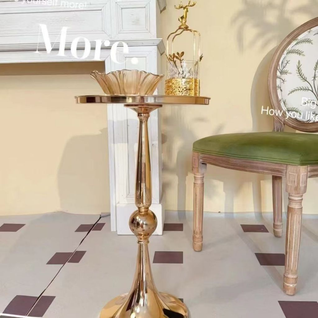 โต๊ะกาแฟสีทอง โต๊ะบาร์คาเฟ่ ของตกแต่งบาร์ โต๊ะข้างโซฟา โต๊ะทานอาหารในครัว โต๊ะกาแฟ(สินค้าจุด) - รูปที่ 3