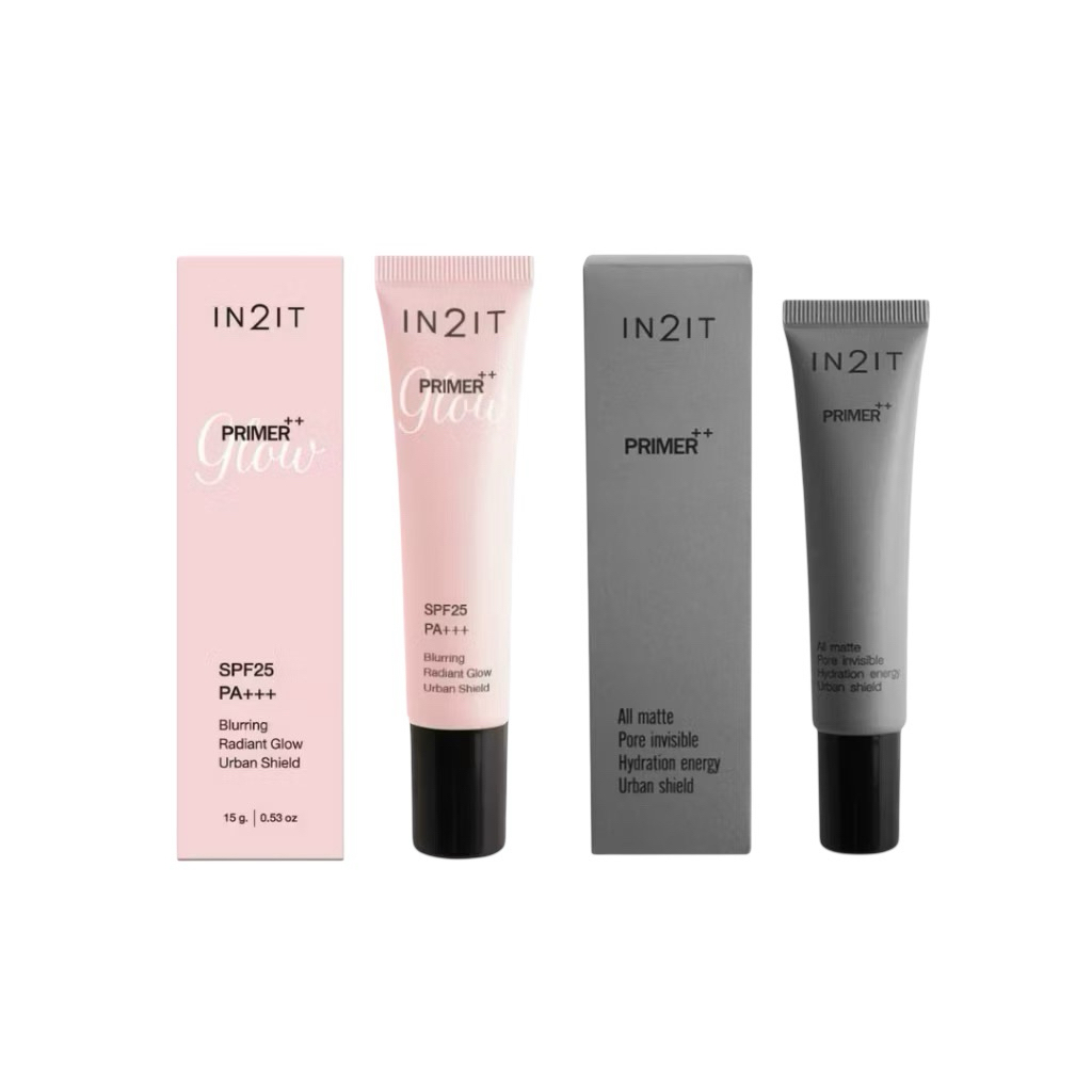 ไพรเมอร์ IN2IT เนื้อกำมะหยี่ Primer++ PMP สูตร Matte & สูตร Glow (หลอด 15 g. /หลอดเล็ก 3g.)