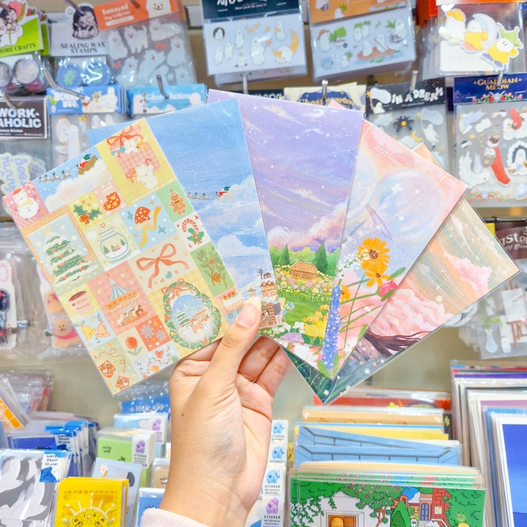 ✨มีลายใหม่นะ✨Postcard โปสการ์ด ภาพวิวทิวทัศน์ธรรมชาติสวยงาม ดอกไม้สวย ๆ [WINDFLOWER]