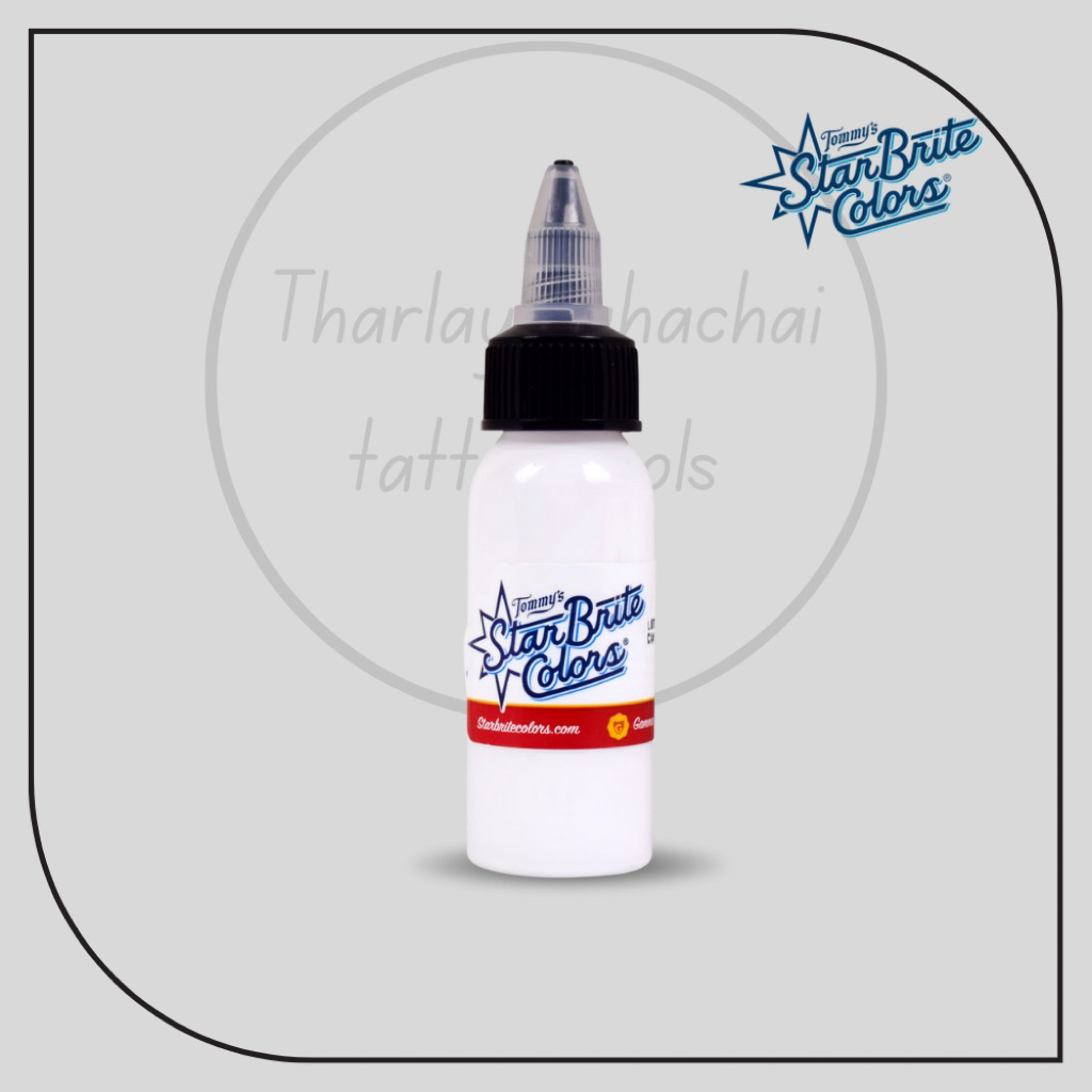 StarBrite White 1oz USA หมึกสักสีขาวจากอเมริกา เหมาะสำหรับงานไฮไลต์และเก็บรายละเอียด[EXP. 2029]