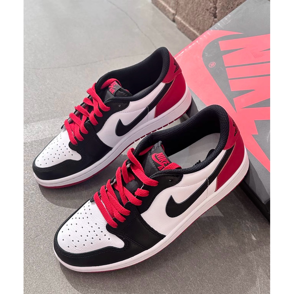 [ พร้อมส่ง ของแท้ 100% ] Jordan 1 Low OG Black Toe 2023