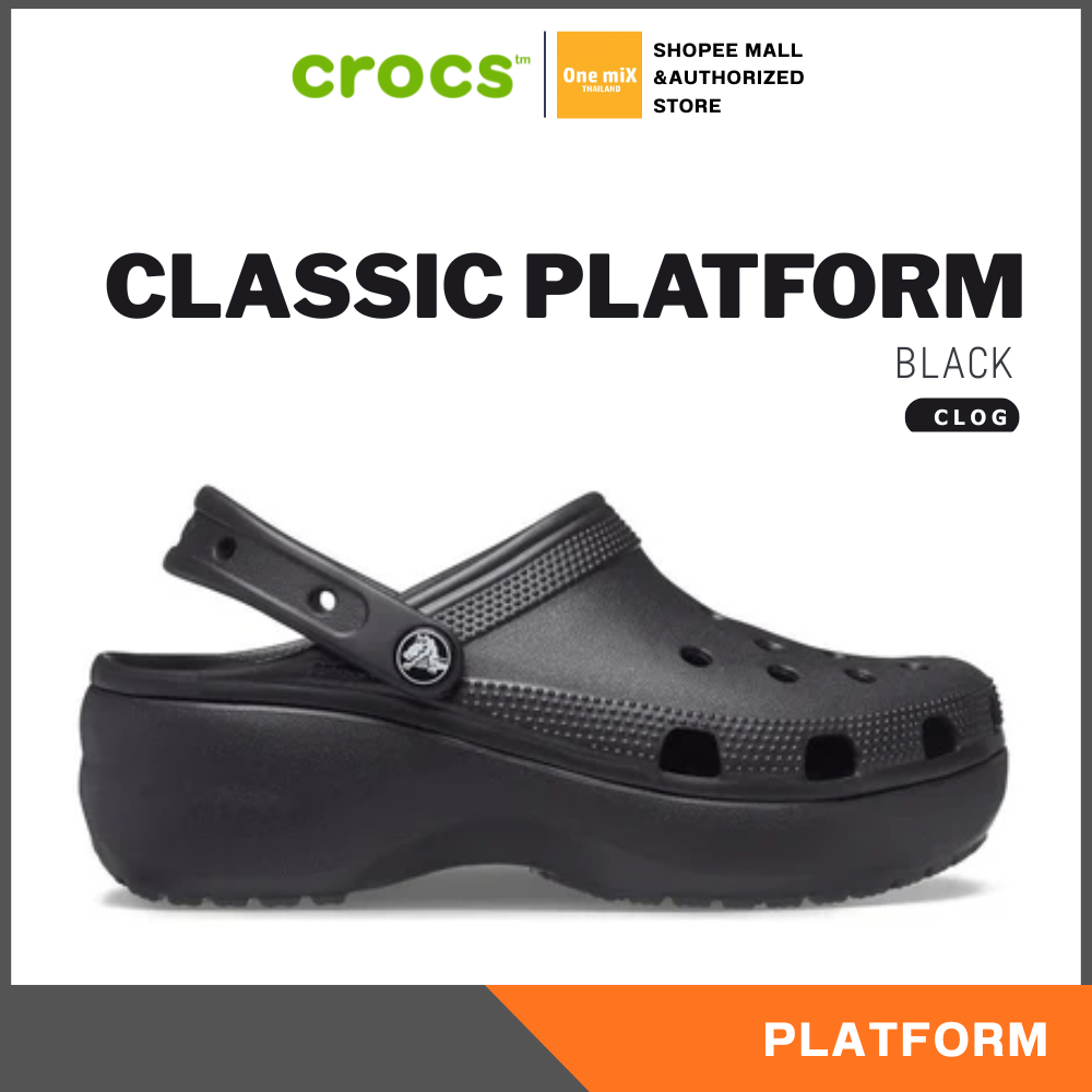 Crocs Classic Platform Clog (Black) สีดำ ฮิตสุด แรงสุด รองเท้า ครอคส์ ผู้หญิง พื้นหนา