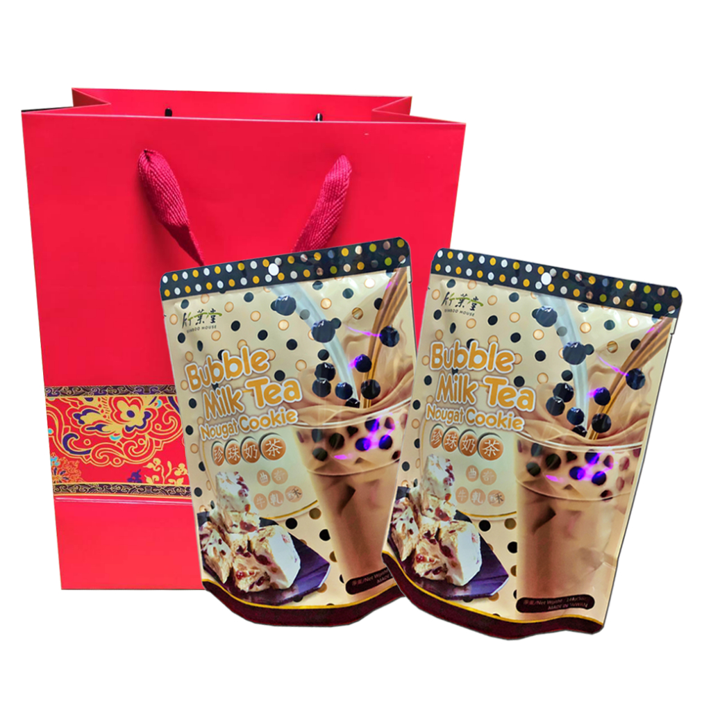 Gift Set 🎁 นูกัตคุกกี้รสชานมไข่มุก 2ถุง