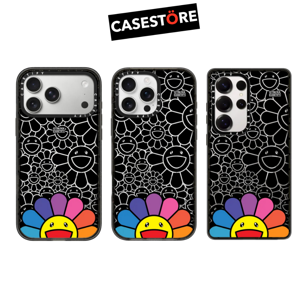 (พร้อมส่ง) CASETiFY Takashi Murakami Smile (Rainbow) Case | สำหรับ iPhone / Samsung | ของแท้