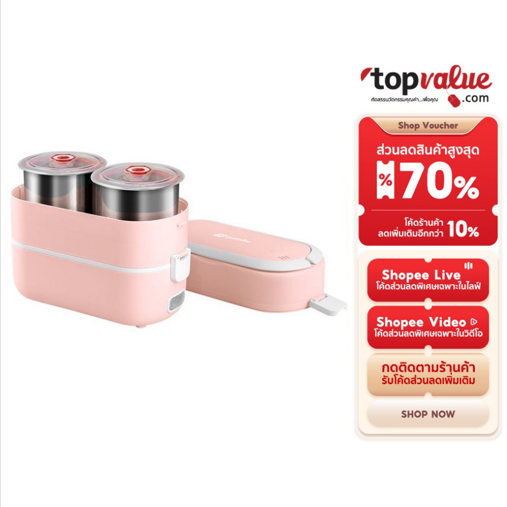 Namiko Smart Lunch Box กล่องข้าวไฟฟ้า อุ่นอาหารอัตโนมัติ พกพาสะดวก มัลติฟังก์ชัน รุ่น N-LB1