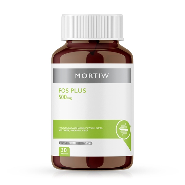 MORTIW FOS PLUS 500 MG 30 CAPSULES เอฟโอเอส พลัส บำรุงระบบลำไส้และเสริมสร้างสุขภาพด้วยพรีไบโอติก