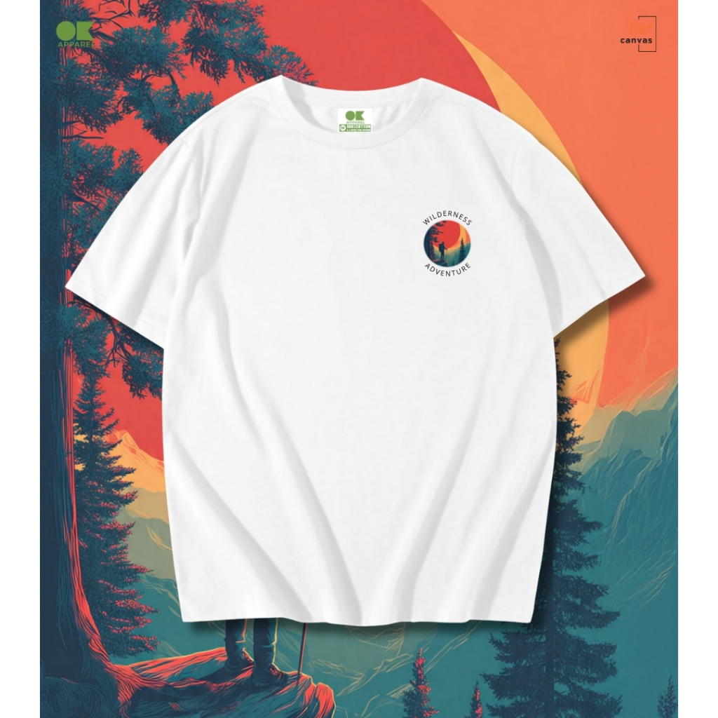 OK Apparel เสื้อยืดคอกลมแขนสั้น ลาย Advanture Oversize Cotton ⚡️USAคุ้มสุด!⚡️