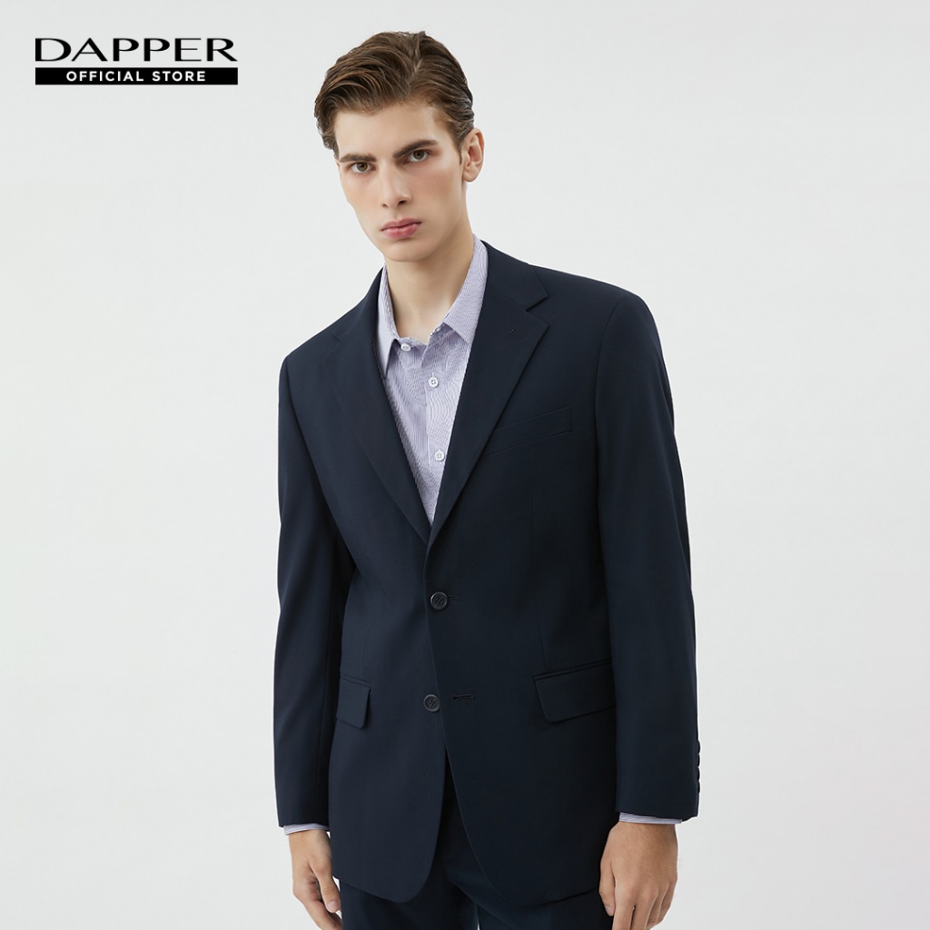 DAPPER เสื้อสูทผู้ชาย Essential Stretch ทรง Regular-Fit สีกรมท่า (SU/NA/131RSP)
