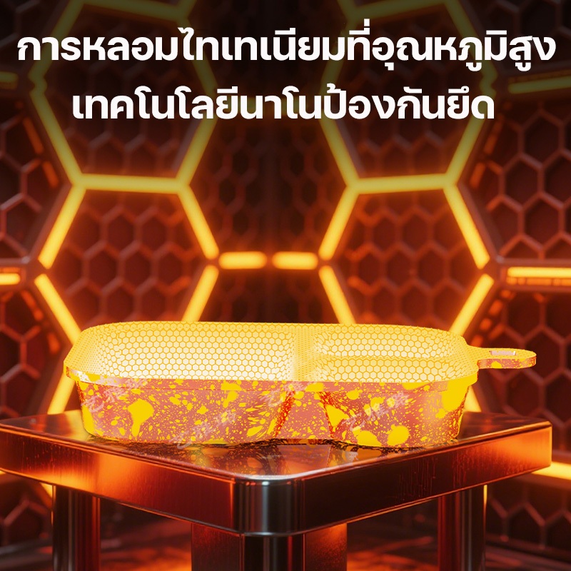 MITUR 😀 หนาขึ้นสูงขึ้น 😀 กระทะทอดไข่4หลุม 4 ใน 1 อเนกประสงค์ ไม่เป็นสนิม กระทะหลุม กระทะทอดไข่ - รูปที่ 2